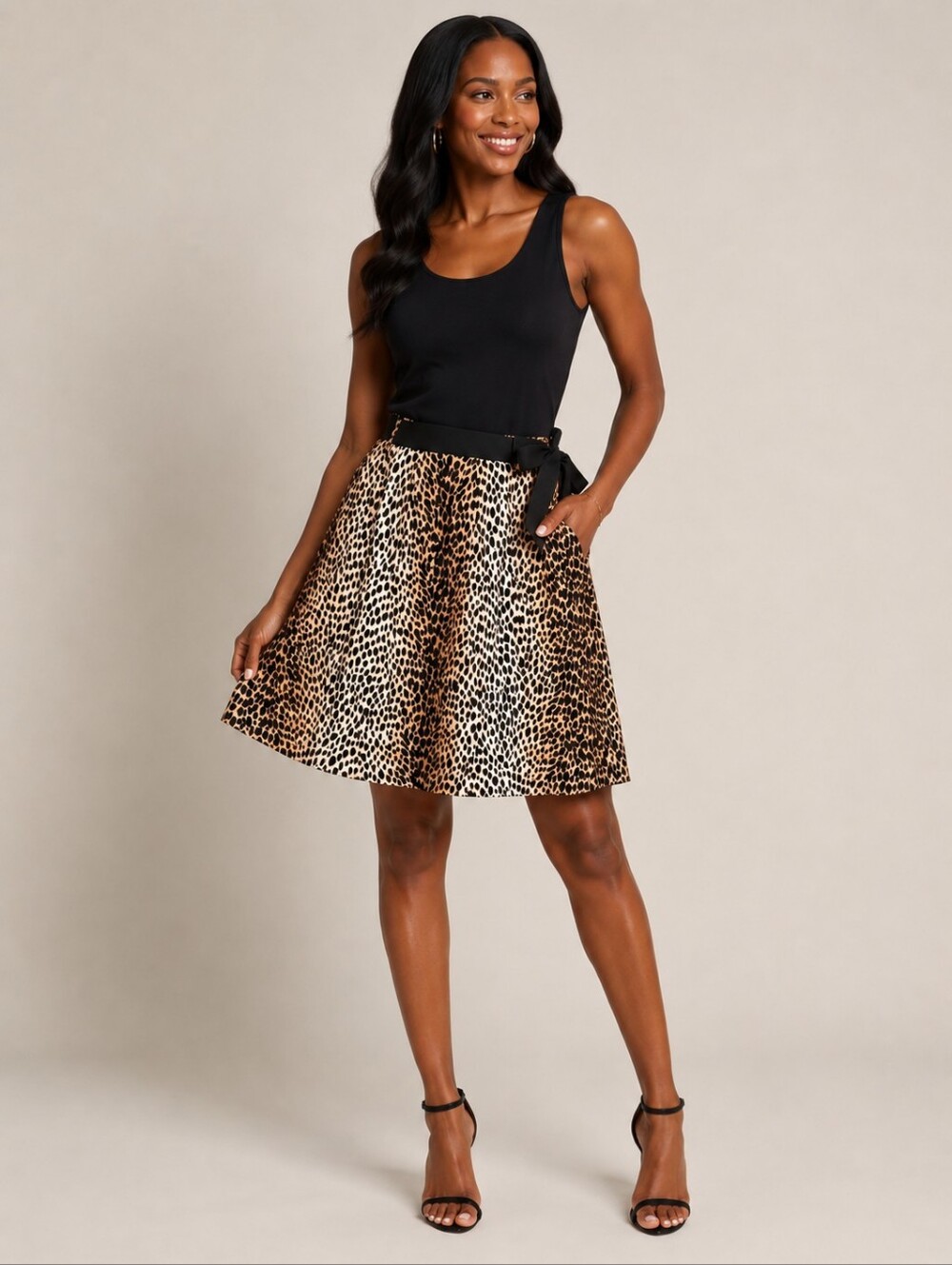 ❤️ WHITE HOUSE BLACK MARKET A-LINE LEOPARD PRINT SKIRT, 8 (29)